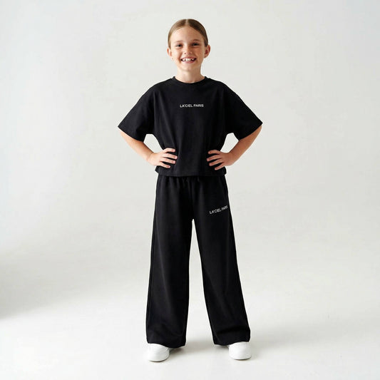 La’ciel Paris Wide-Leg Black Set