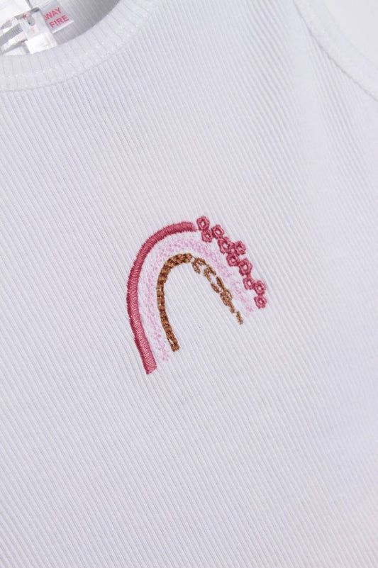 Zara Rainbow Pink & White Set