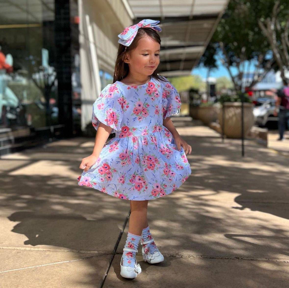 La’ciel Paris Flowers Dress (+Bow)