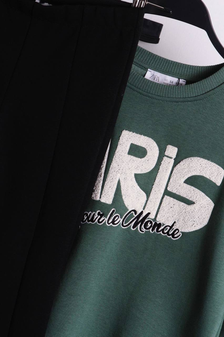 Paris Black Legging Set