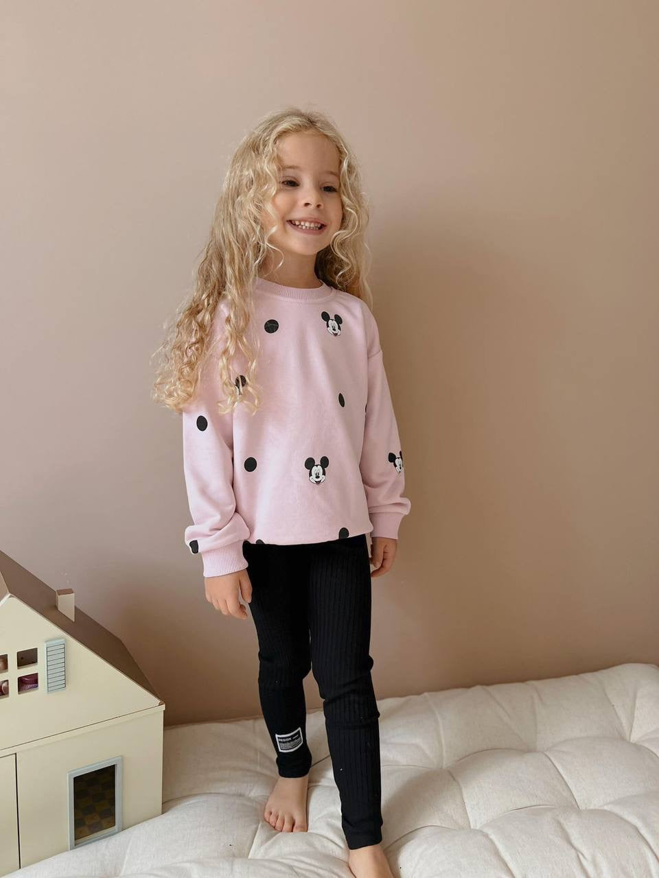 Mickey Mouse Light Pink Legging Set