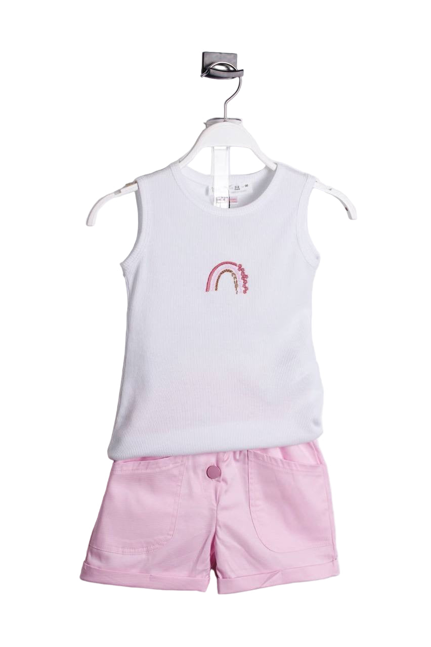 Zara Rainbow Pink & White Set