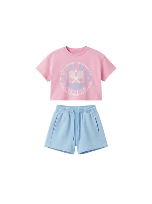 La'ciel Paris Pink & Light Blue Sport Tennis Set