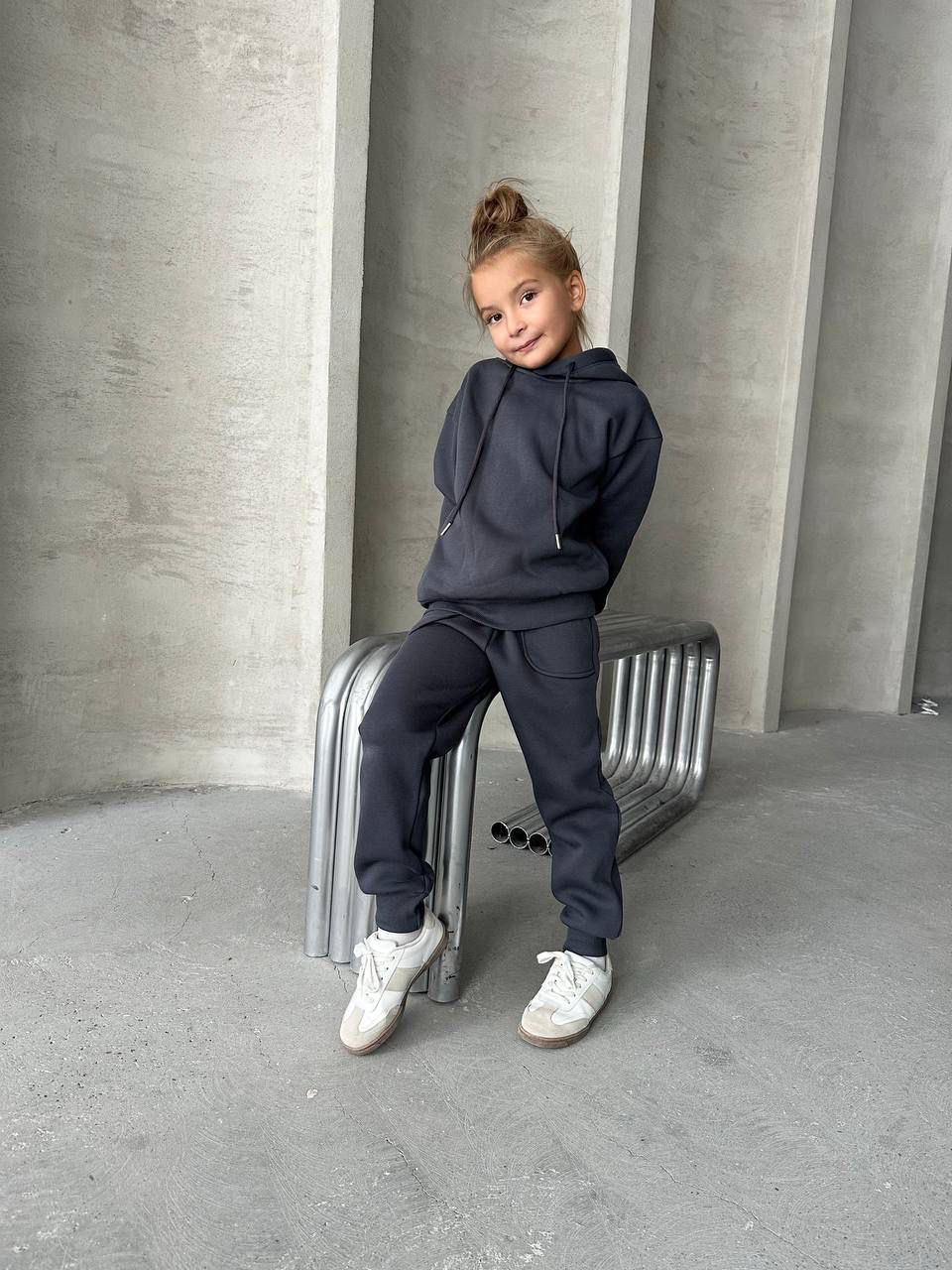 Charcoal Gray Fleece Set