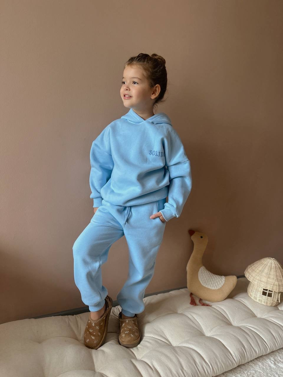 Soliday Light Blue Hoodie Fleece Set