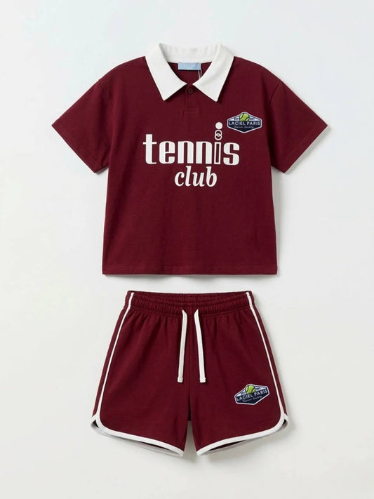 La'ciel Paris Burgundy Tennis Club Set