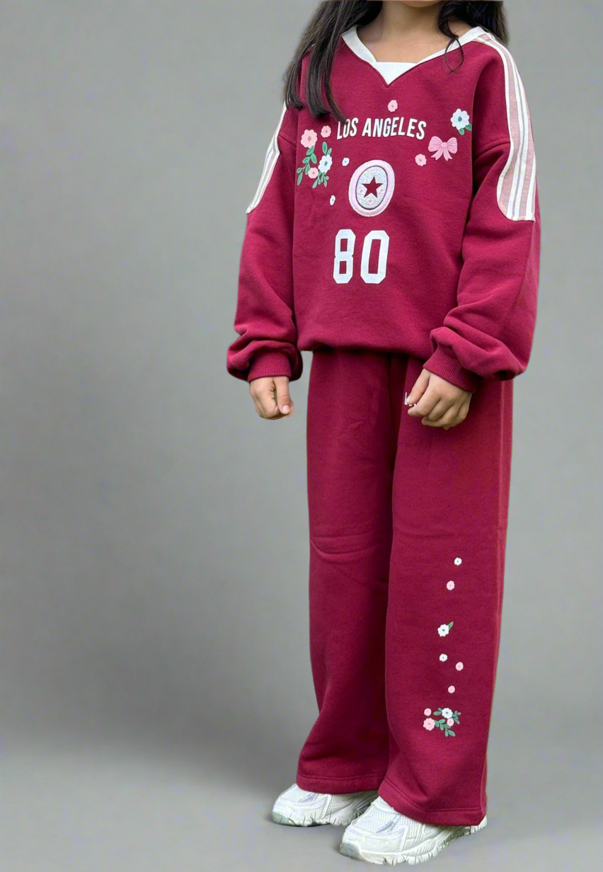 La’ciel Paris Los Angeles Burgundy Set