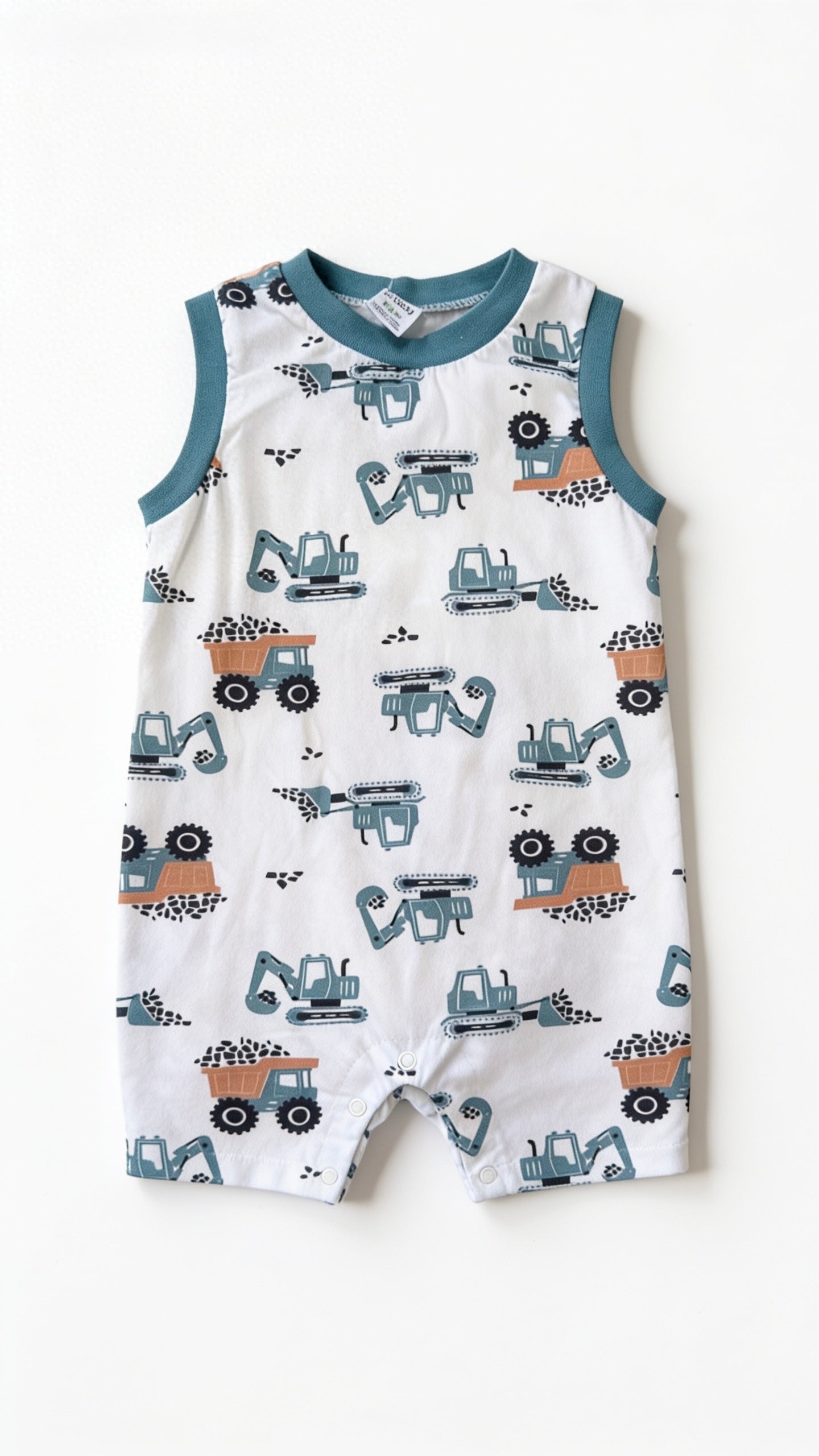 Digger Truck Baby Romper