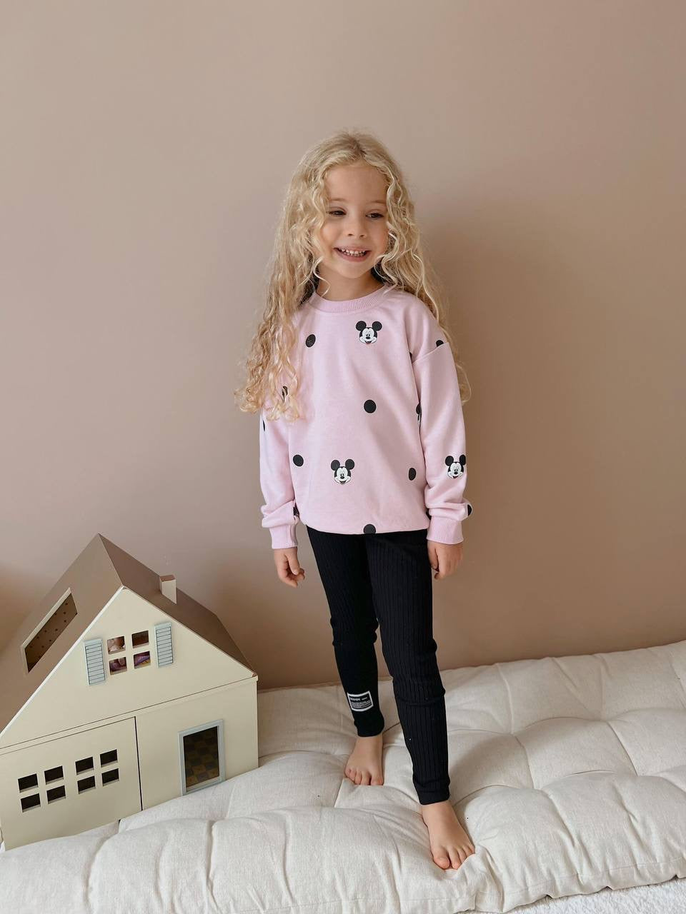 Mickey Mouse Light Pink Legging Set