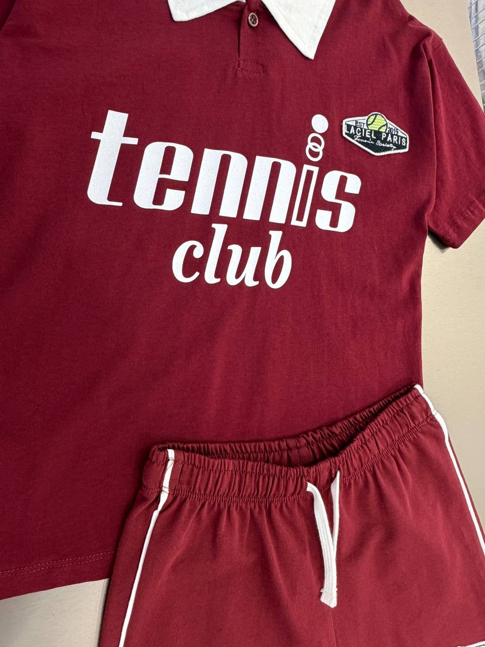 La'ciel Paris Burgundy Tennis Club Set