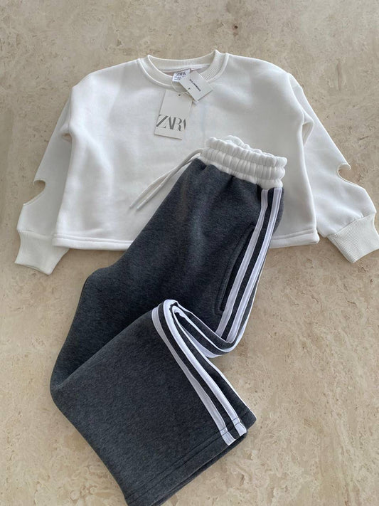 Zara Sporty Chic Gray Set