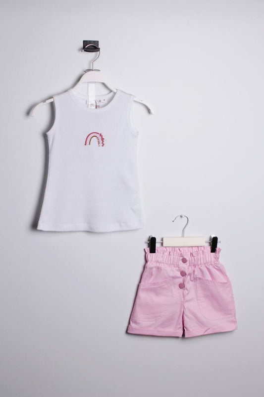 Zara Rainbow Pink & White set