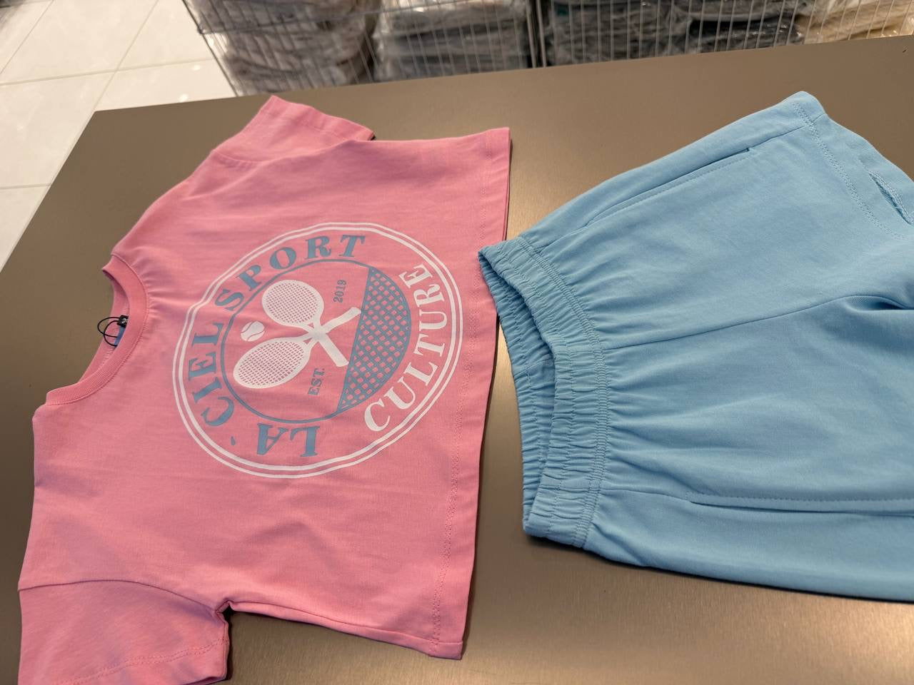 La'ciel Paris Pink & Light Blue Sport Tennis Set