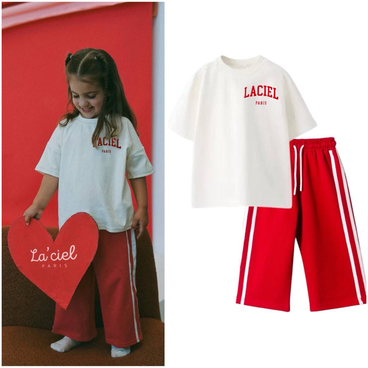 La’ciel Paris Sporty in red & white