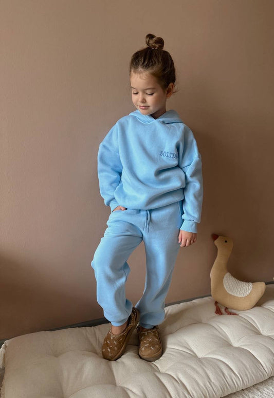 Soliday Light Blue Hoodie Fleece Set