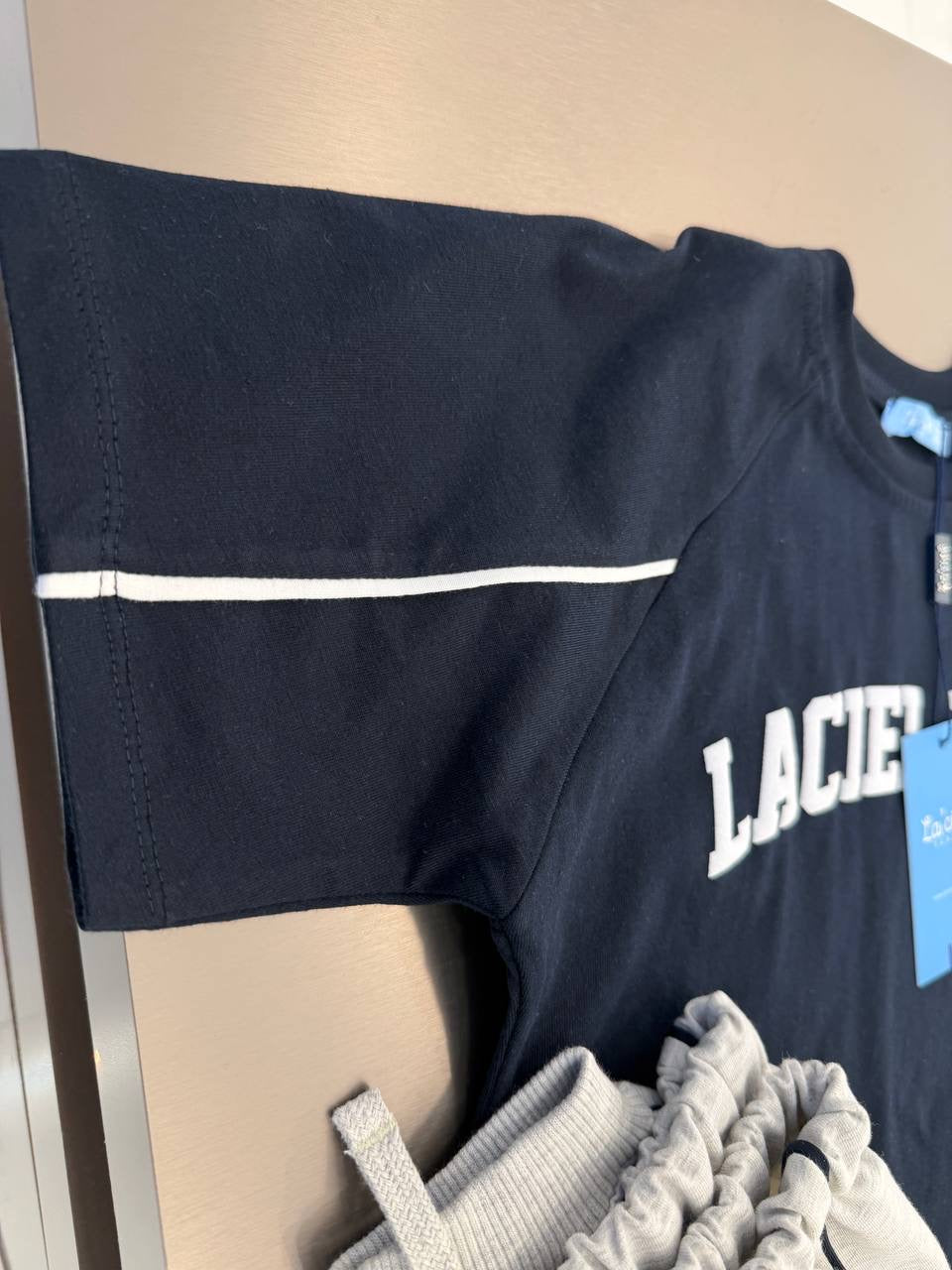 La’ciel Paris Navy Tee & Gray Jogger Set