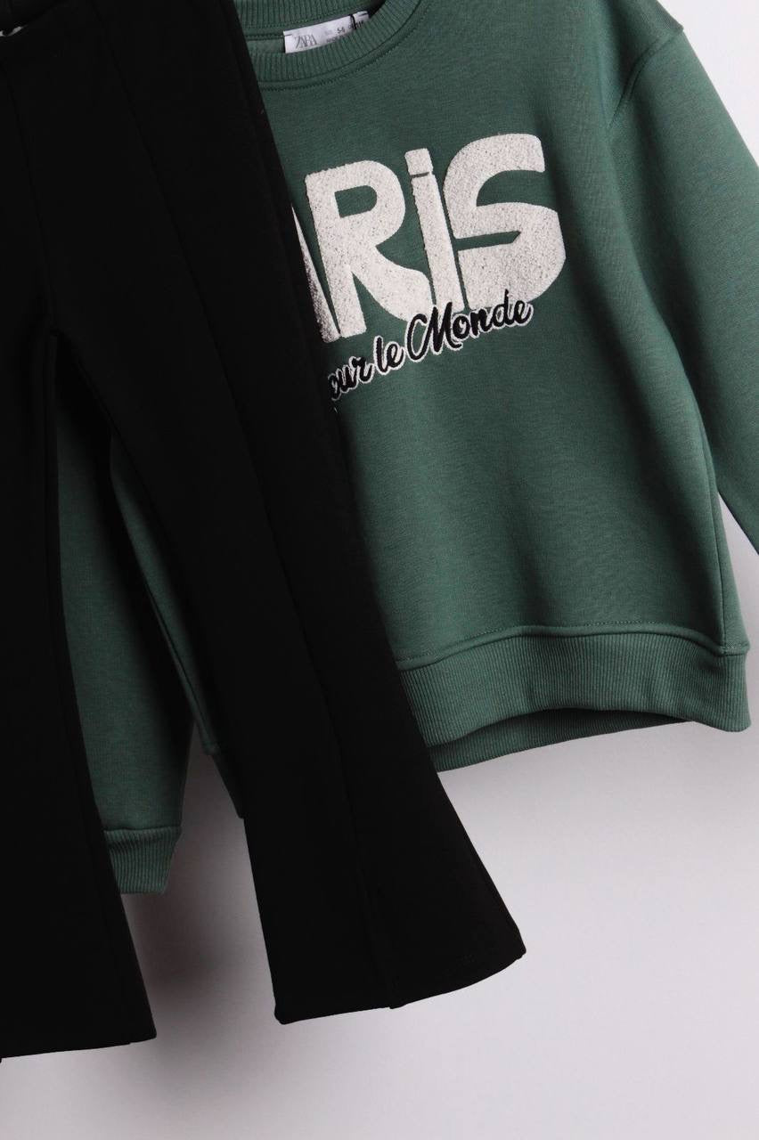 Paris Black Legging Set