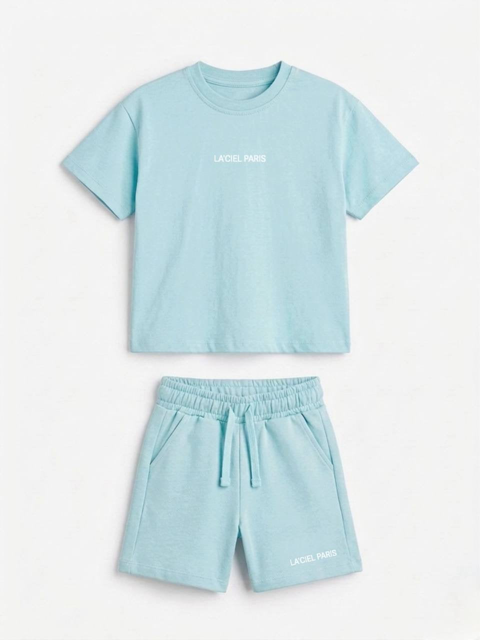 La’ciel Paris Unisex Blue Short Set