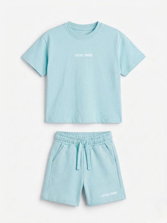 La’ciel Paris Unisex Blue Short Set