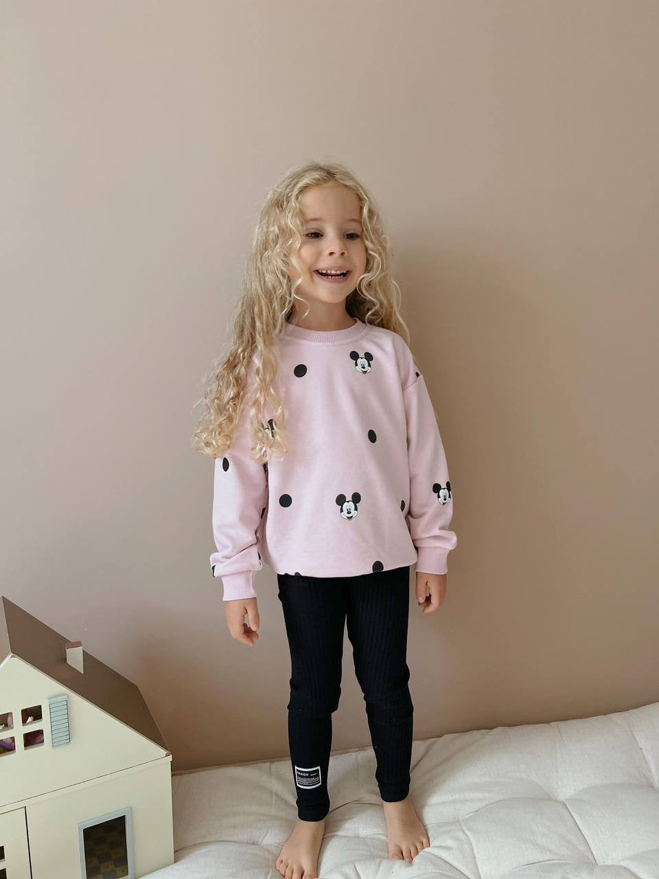 Mickey Mouse Light Pink Legging Set