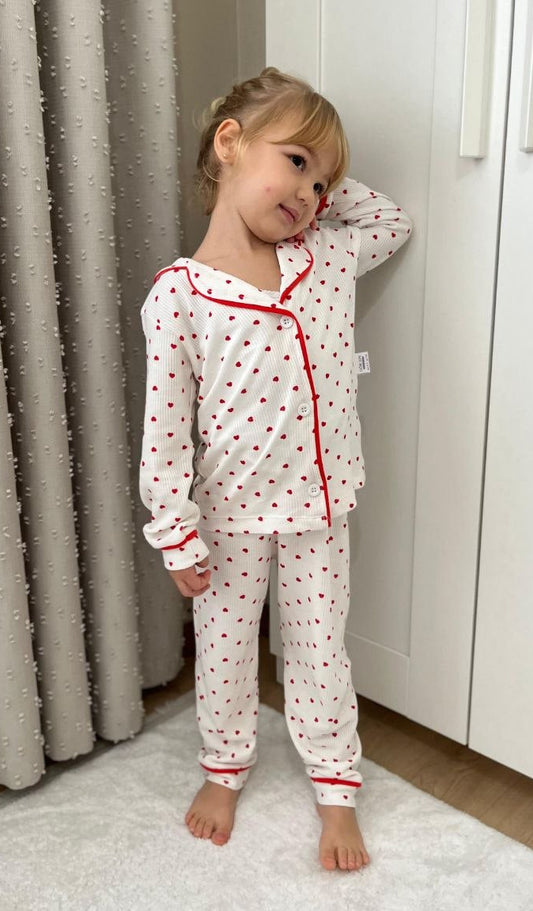 Mini Red Hearts Pyjama