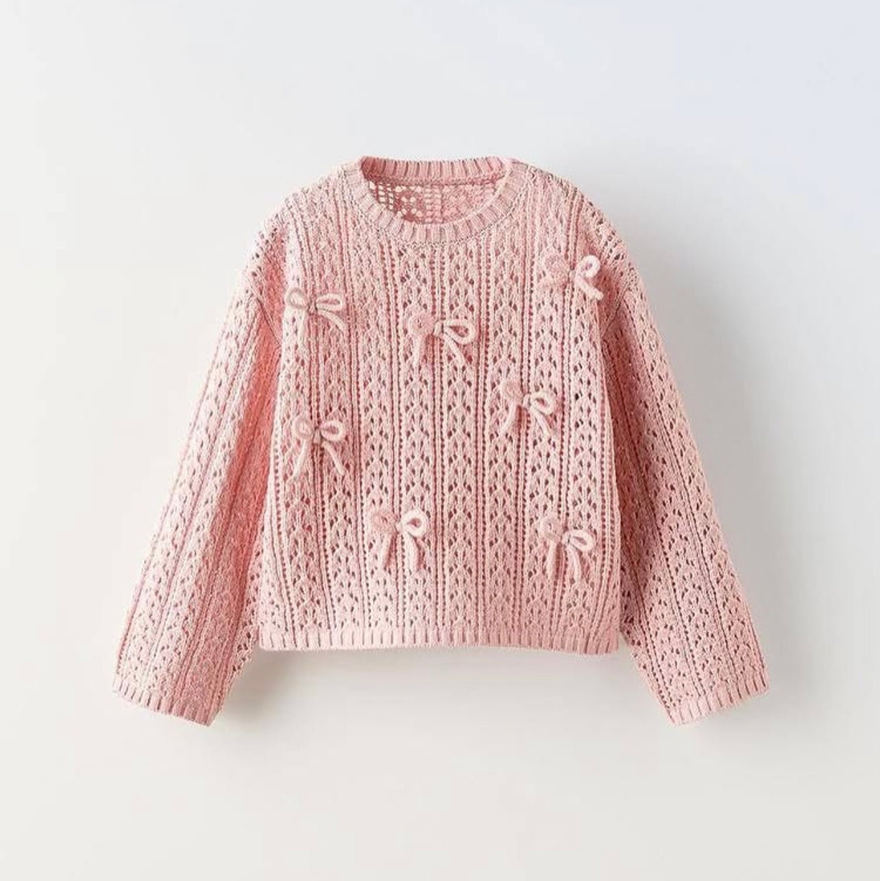 La’ciel Paris Pink Bow Sweater and Floral Denim set