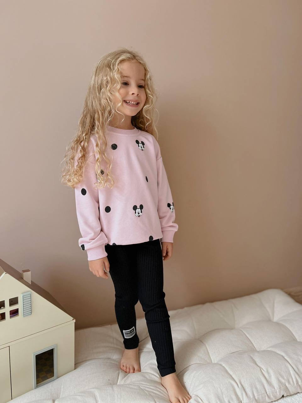 Mickey Mouse Light Pink Legging Set