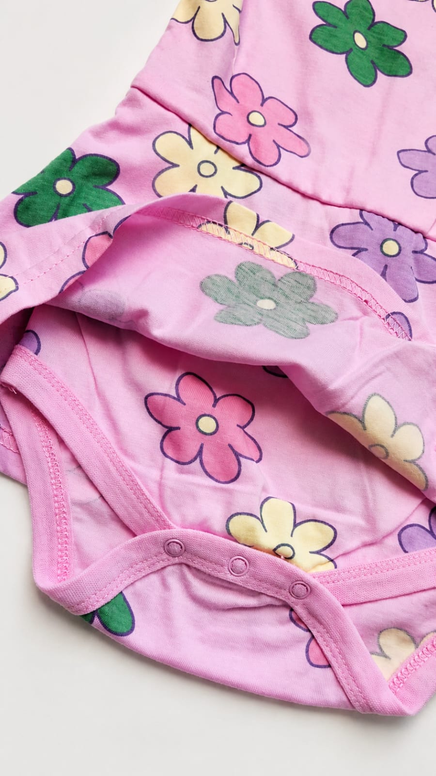 Lilac Floral Bodysuit Baby Dress