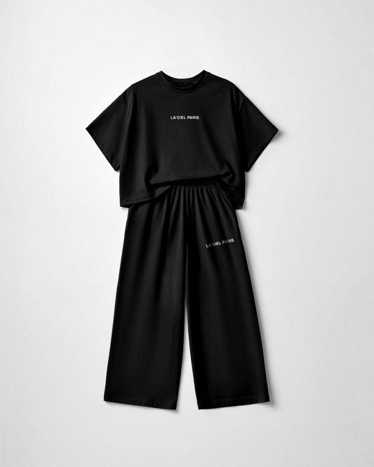 La’ciel Paris Wide-Leg Black Set