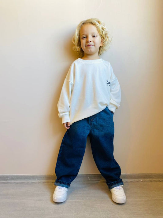 La’ciel Paris White Sweatshirt and Denim set