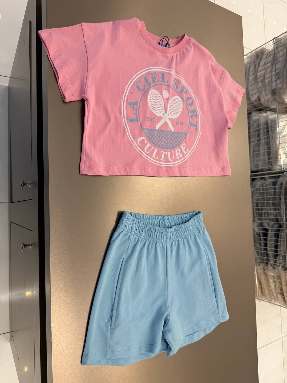 La'ciel Paris Pink & Light Blue Sport Tennis Set