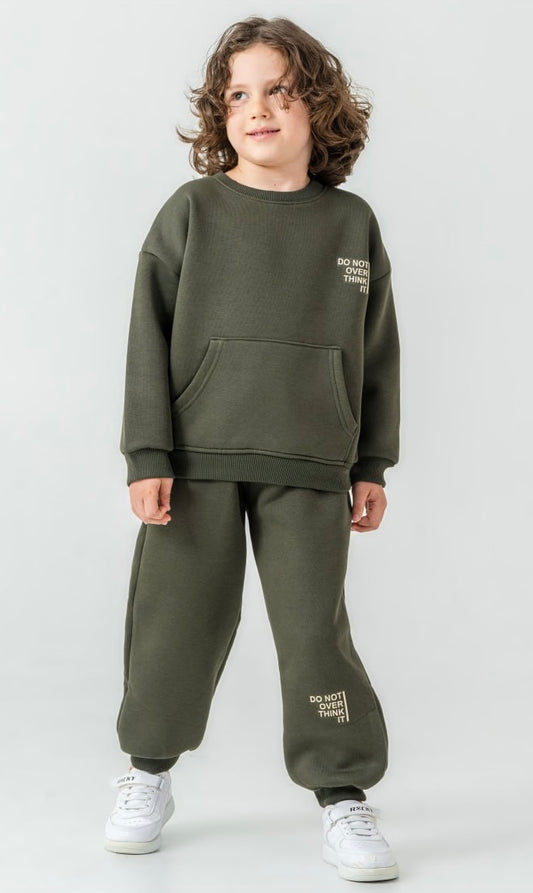 “Do Not Overthink It” Fleece Tracksuit