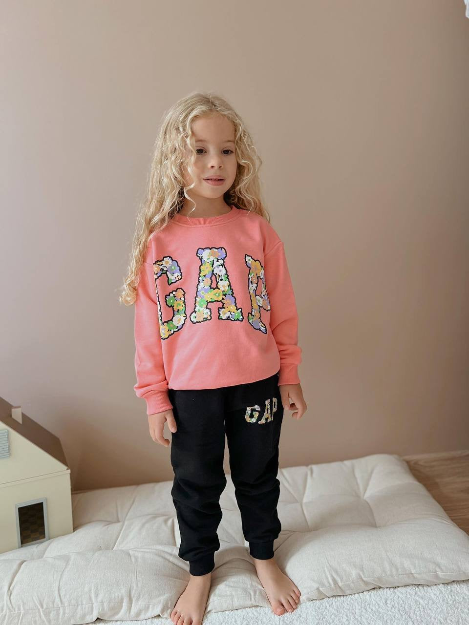 Girl GAP Black and Coral Set