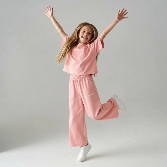 La’ciel Paris Wide-Leg Pink Set