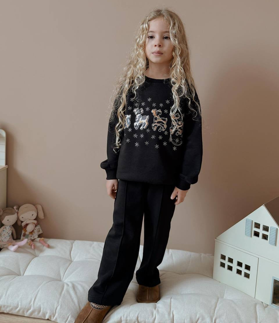 Black Reindeers Christmas Set