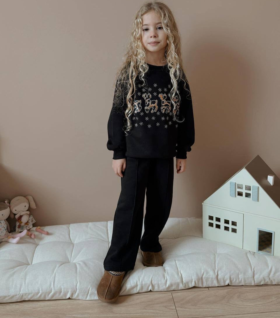 Black Reindeers Christmas Set