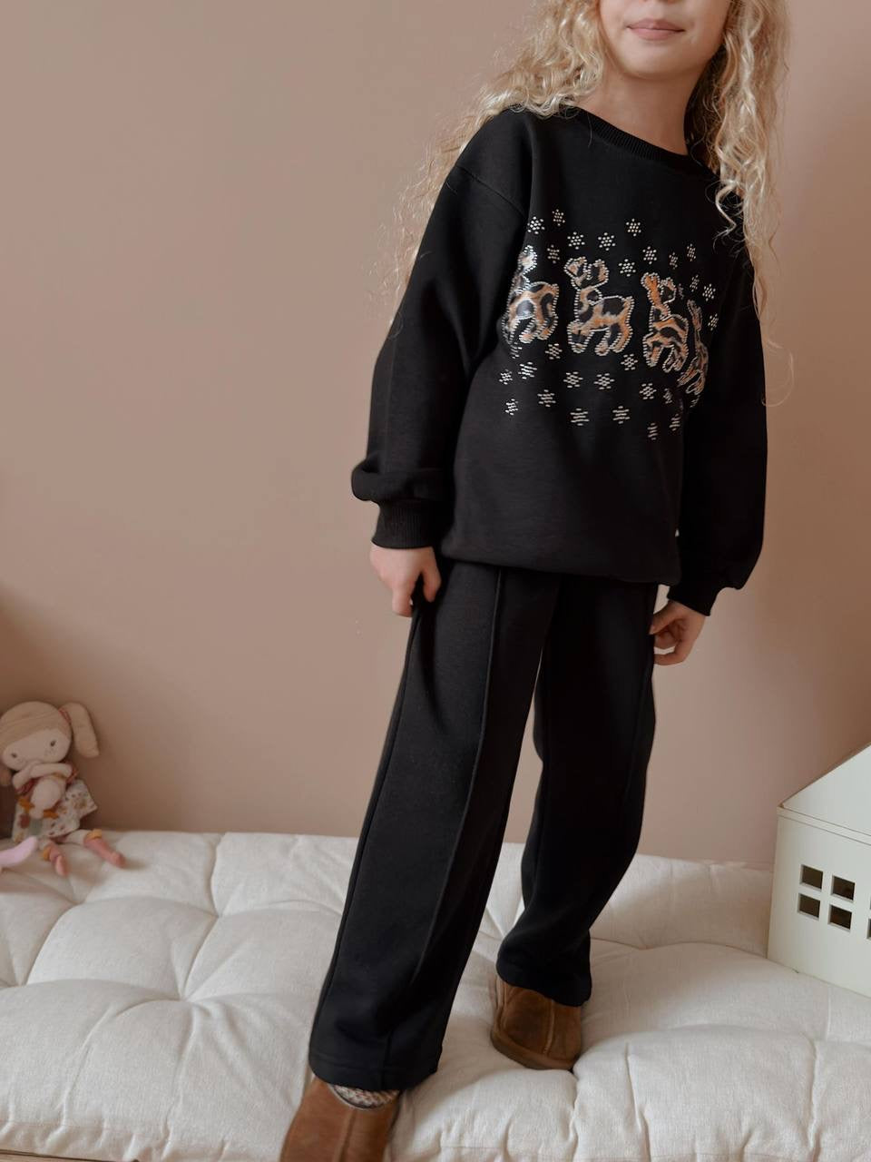 Black Reindeers Christmas Set