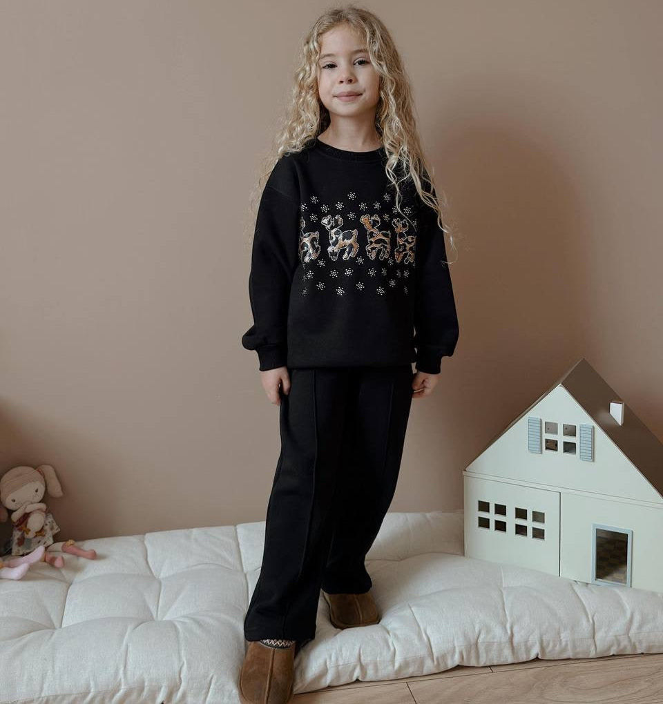 Black Reindeers Christmas Set