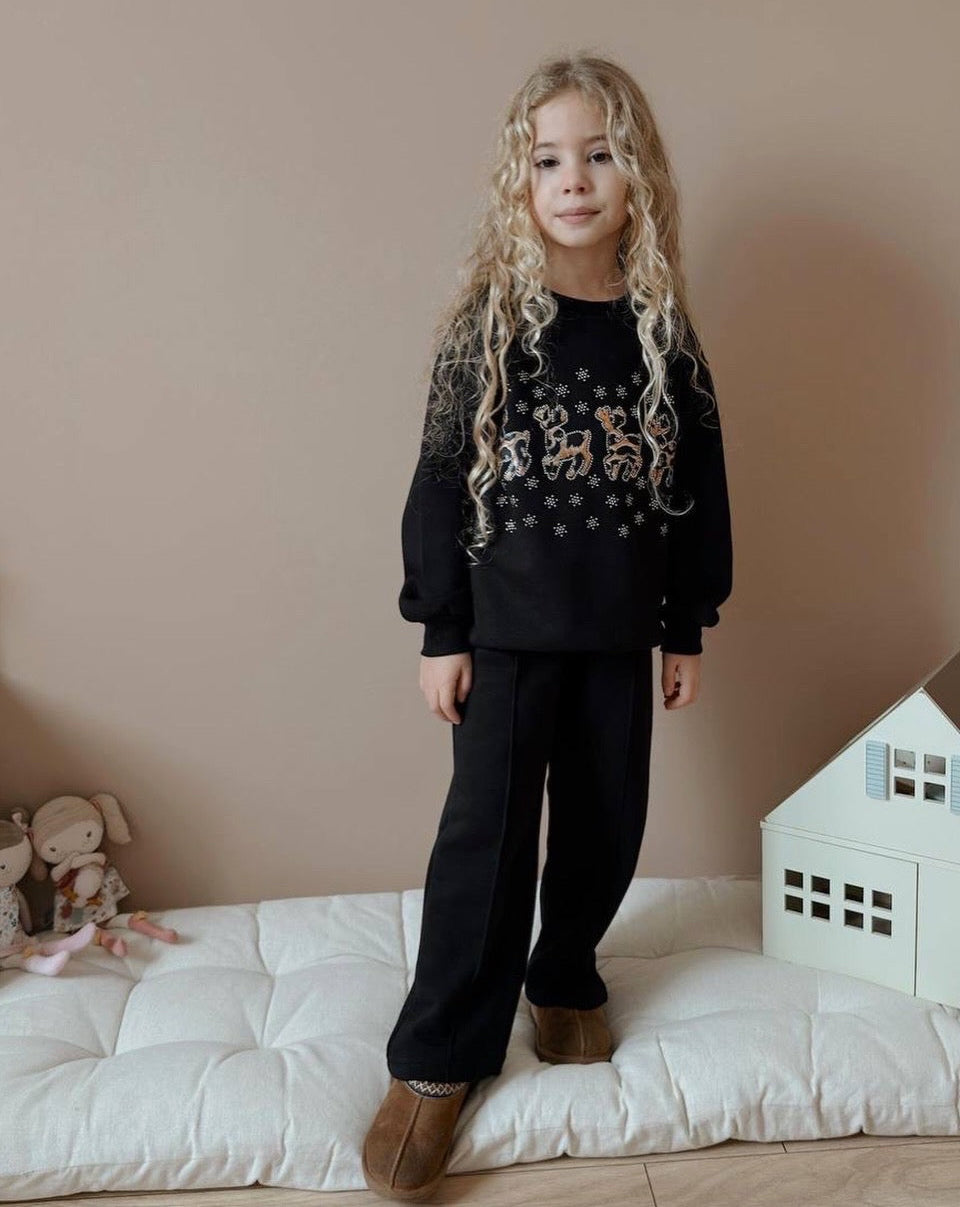 Black Reindeers Christmas Set