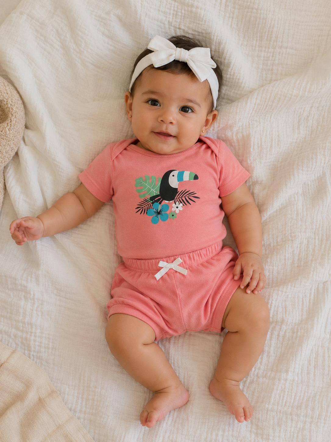 Tropical Toucan Coral Baby Set