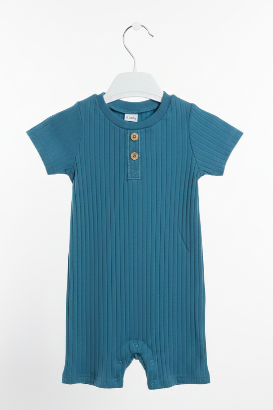 Teal Blue Baby Romper