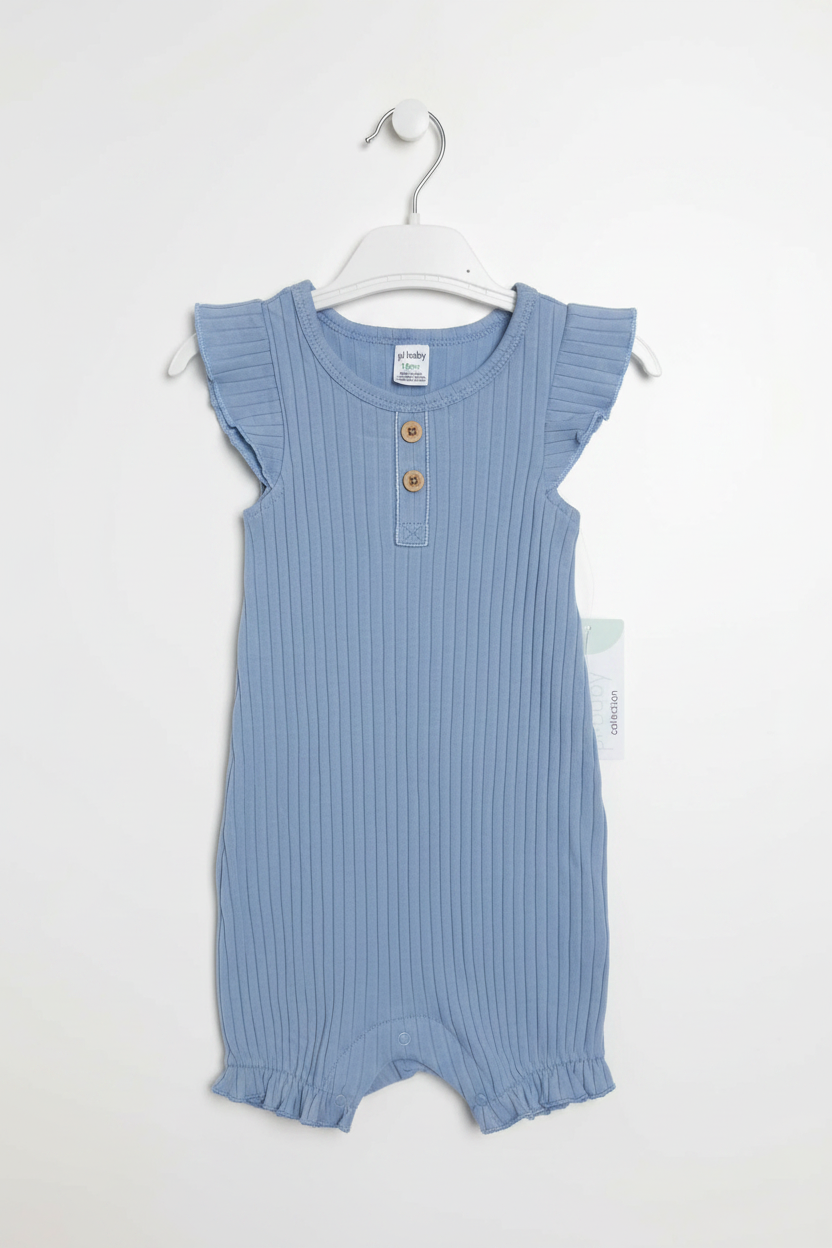 Dusty Blue Baby Romper