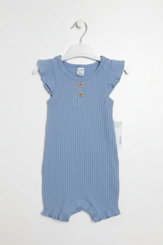 Dusty Blue Baby Romper