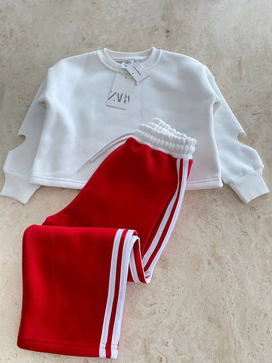 Zara Sporty Chic Red Set