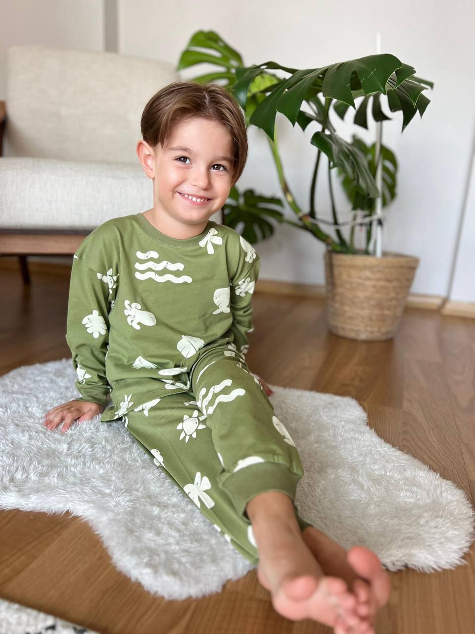 Boy Green Pyjama