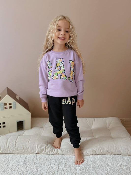 Girl GAP Black and Lilac Set