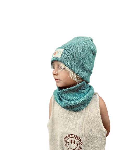 Seafoam Green Hat & Scarf Set