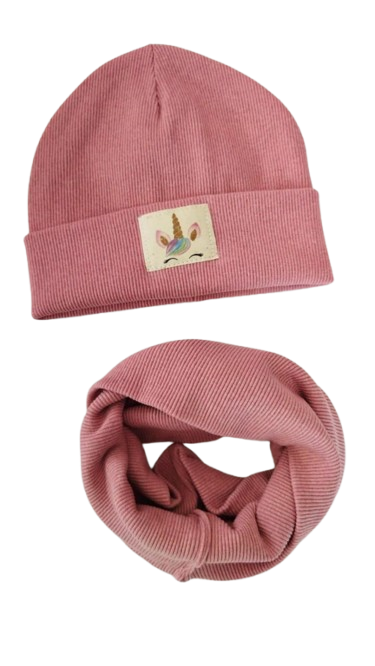 Pink Hat & Scarf Set