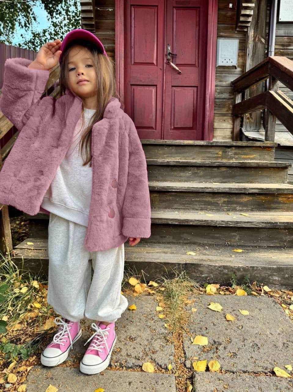 La’ciel Paris Fluffy Dusty Pink Jacket