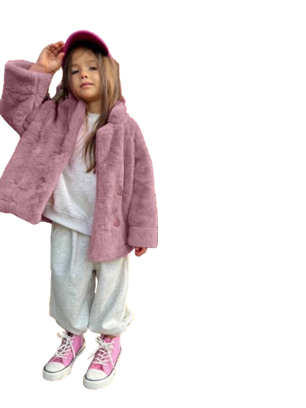 La’ciel Paris Fluffy Dusty Pink Jacket